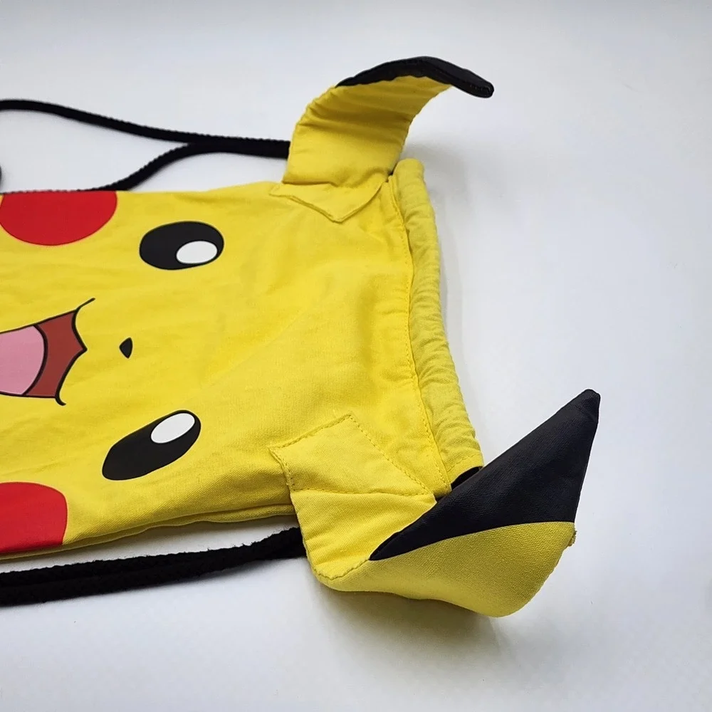Pokemon Pikachu Drawstring Backpack Bag 2011 Nintendo Yellow Character Sack